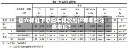 国六标准下燃油车排放维护有哪些注意事项?-第3张图片