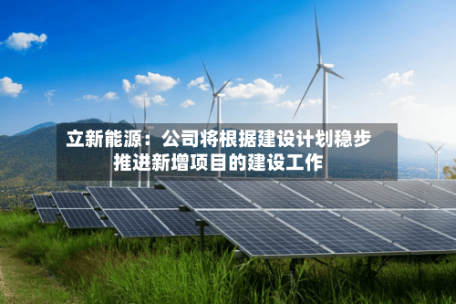 立新能源:公司将根据建设计划稳步推进新增项目的建设工作-第2张图片