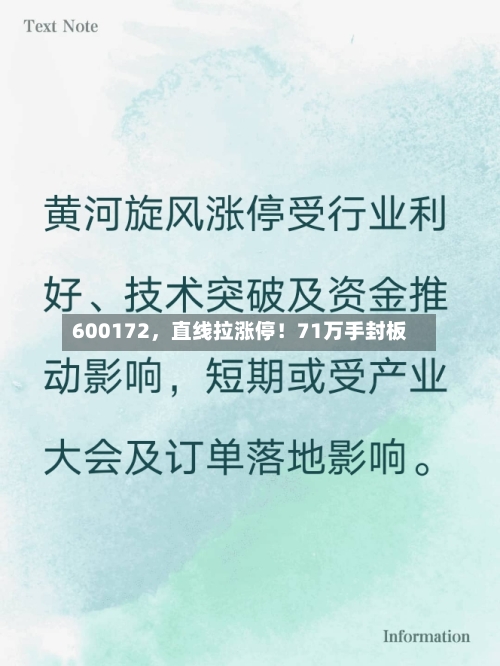 600172	，直线拉涨停！71万手封板-第3张图片