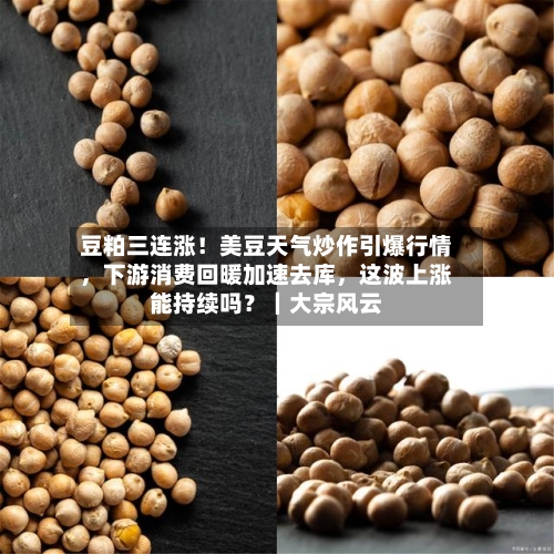 豆粕三连涨！美豆天气炒作引爆行情，下游消费回暖加速去库，这波上涨能持续吗？｜大宗风云-第3张图片
