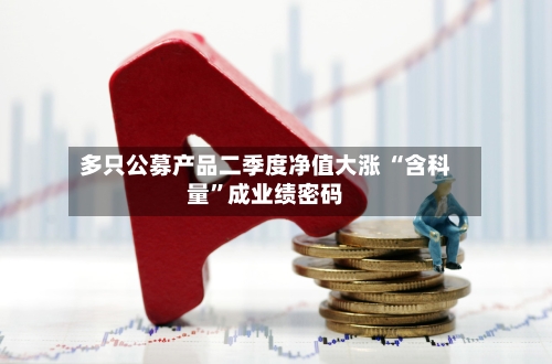 多只公募产品二季度净值大涨 “含科量	”成业绩密码-第2张图片