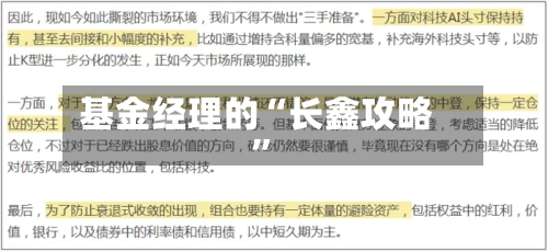 基金经理的“长鑫攻略”-第2张图片