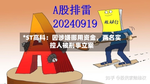 *ST高科：因涉嫌挪用资金	，两名实控人被刑事立案-第3张图片