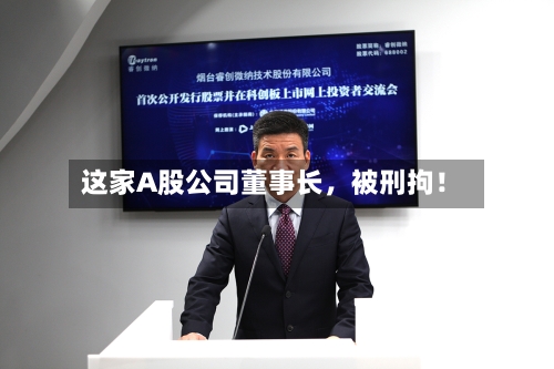 这家A股公司董事长	，被刑拘！-第2张图片