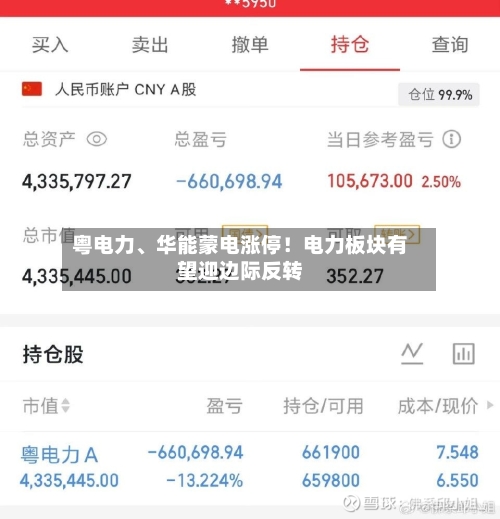粤电力	、华能蒙电涨停！电力板块有望迎边际反转-第2张图片