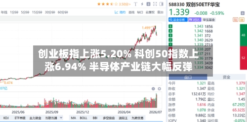 创业板指上涨5.20% 科创50指数上涨6.94% 半导体产业链大幅反弹