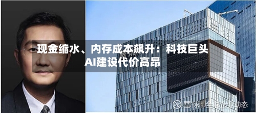 现金缩水、内存成本飙升:科技巨头AI建设代价高昂