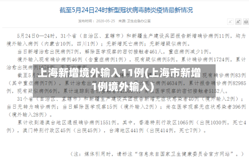 上海新增境外输入11例(上海市新增1例境外输入)-第1张图片