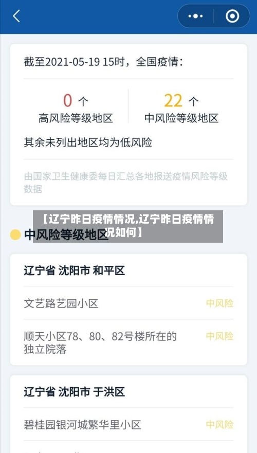 【辽宁昨日疫情情况,辽宁昨日疫情情况如何】