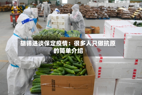 胡锡进谈保定疫情：很多人只做抗原的简单介绍-第2张图片