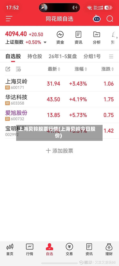 上海贝铃股票行情(上海贝岭今日股价)-第2张图片