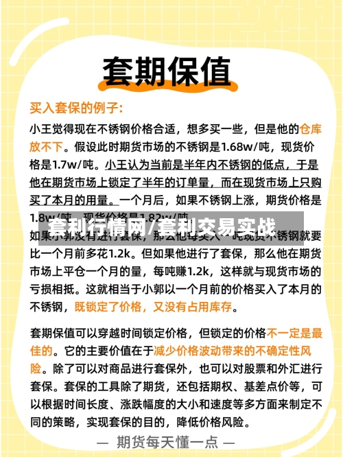 套利行情网/套利交易实战