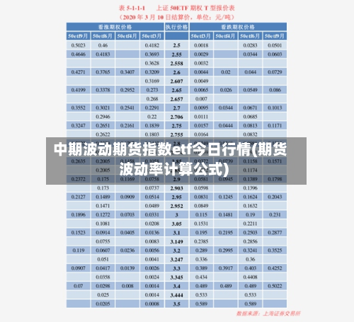 中期波动期货指数etf今日行情(期货波动率计算公式)-第2张图片