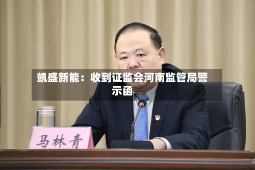 凯盛新能：收到证监会河南监管局警示函