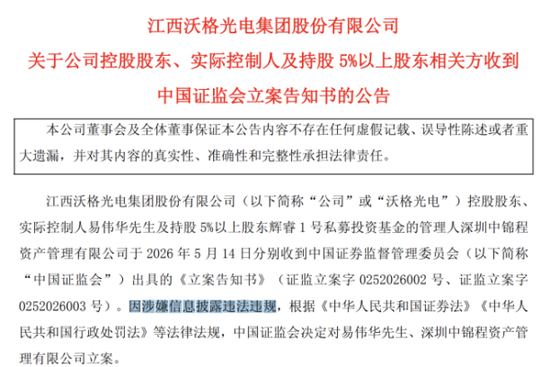 新业务持续“烧钱”，沃格光电上半年亏损加剧，监管风波不断