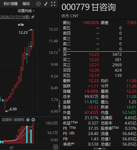 甘咨询紧急澄清！“高盛重仓持有”报道不实